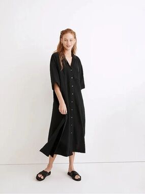 Madewell Lightestspun Cover-Up Maxi Shirtdress | Oversized | 100% Cotton